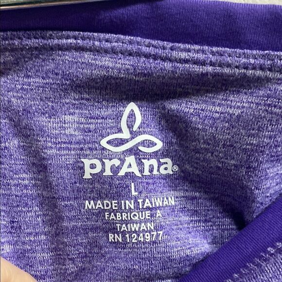 PrAna Purple Heathered Tori Capri Leggings Yoga Capri Size Large - Picture 3 of 16